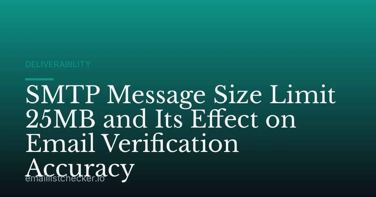 SMTP Message Size Limit 25MB and Its Effect on Email Verification Accuracy