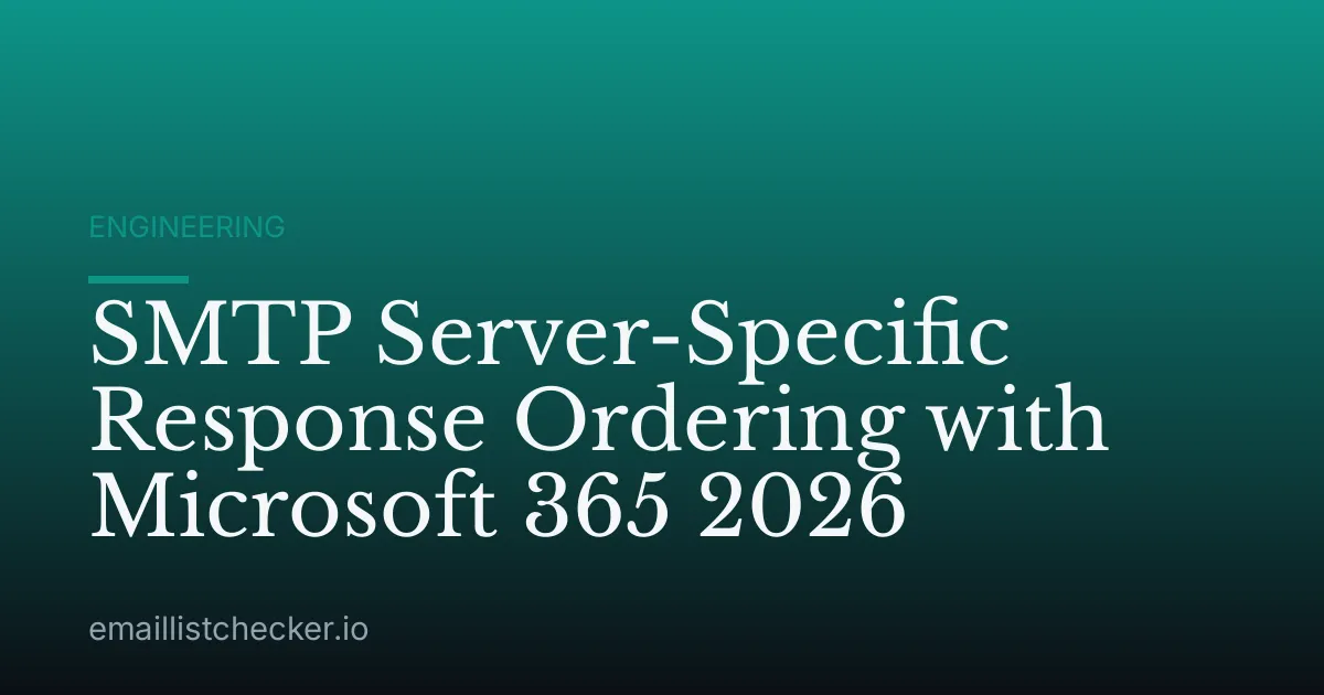 SMTP Server-Specific Response Ordering with Microsoft 365 2026