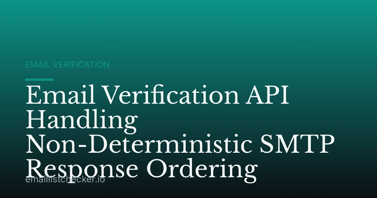 Email Verification API Handling Non-Deterministic SMTP Response Ordering