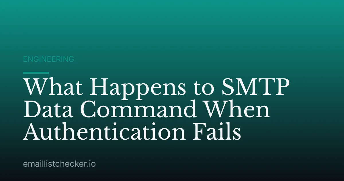 What Happens to SMTP Data Command When Authentication Fails