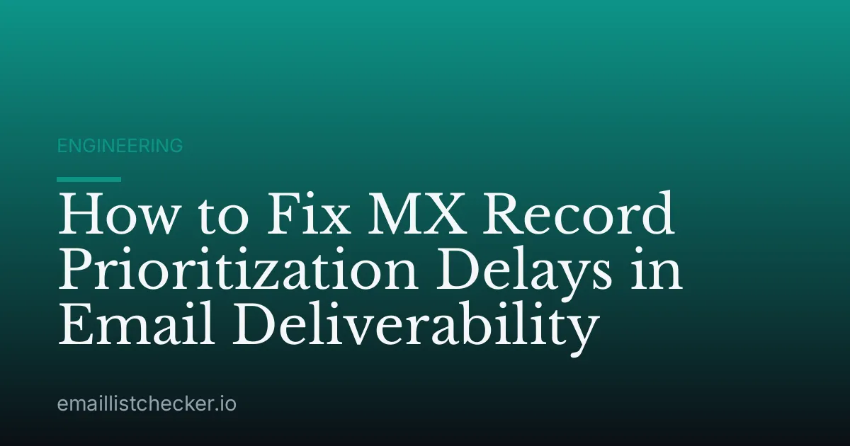 How to Fix MX Record Prioritization Delays in Email Deliverability