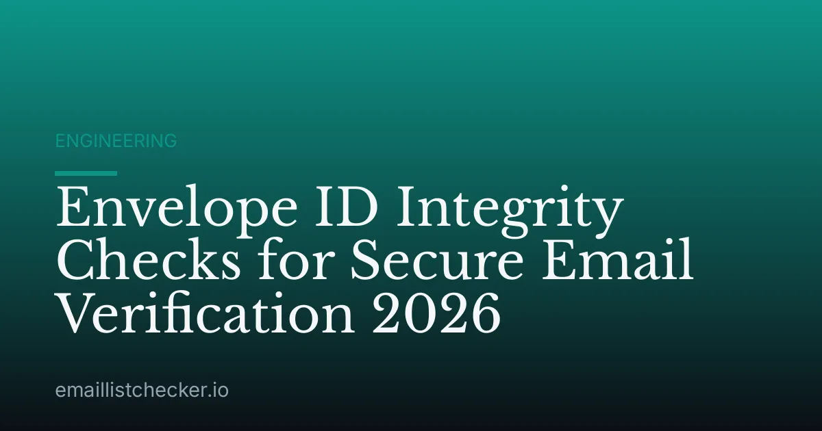 Envelope ID Integrity Checks for Secure Email Verification 2026