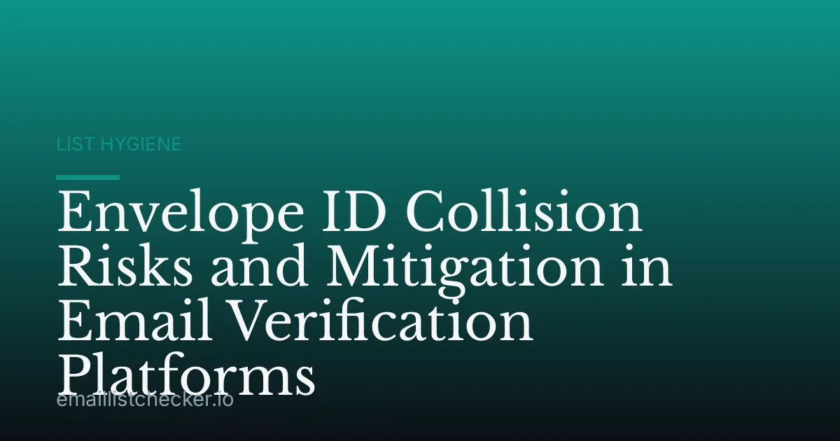 Envelope ID Collision Risks and Mitigation in Email Verification Platforms