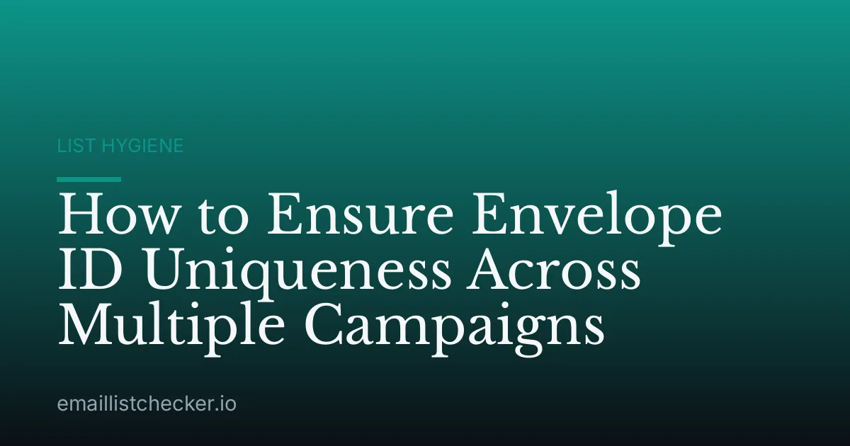 How to Ensure Envelope ID Uniqueness Across Multiple Campaigns