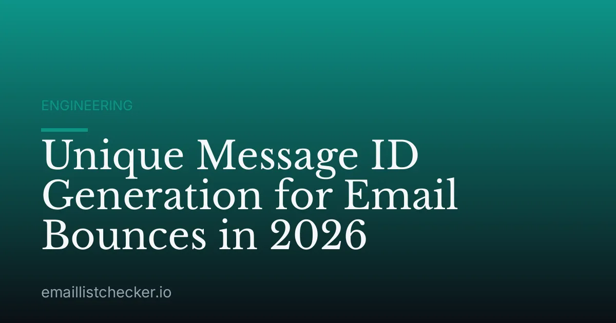 Unique Message ID Generation for Email Bounces in 2026