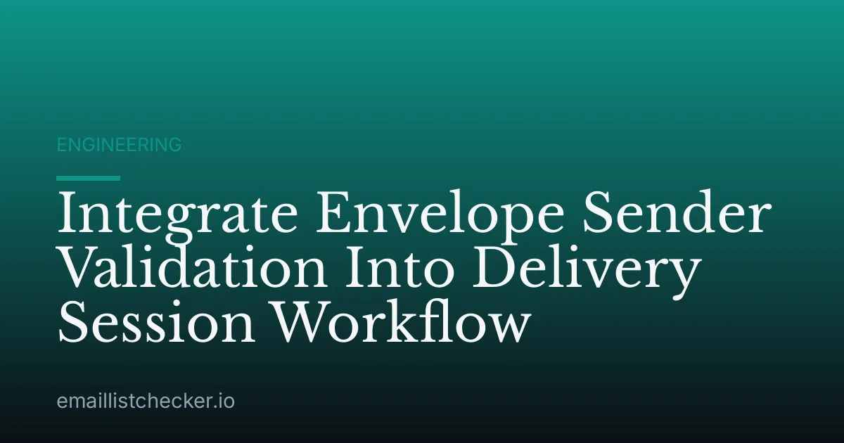 Integrate Envelope Sender Validation Into Delivery Session Workflow