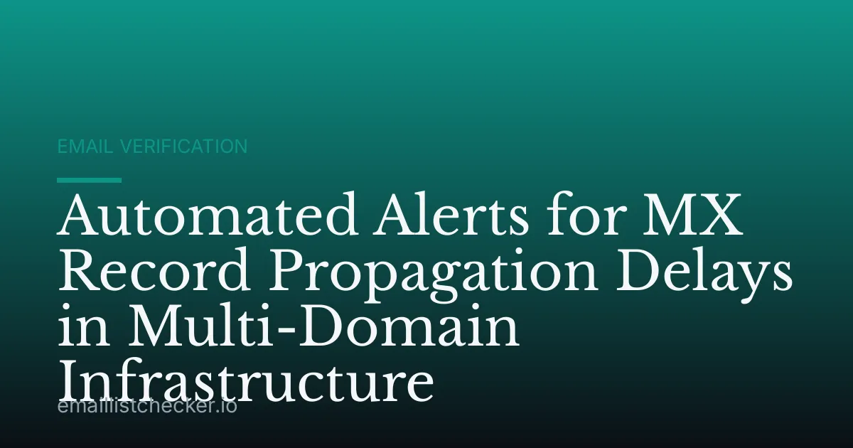 Automated Alerts for MX Record Propagation Delays in Multi-Domain Infrastructure