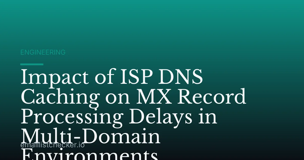 Impact of ISP DNS Caching on MX Record Processing Delays in Multi-Domain Environments
