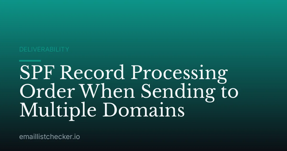 SPF Record Processing Order When Sending to Multiple Domains