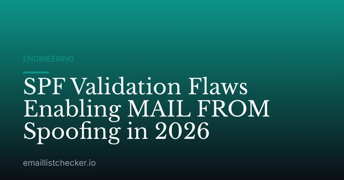 SPF Validation Flaws Enabling MAIL FROM Spoofing in 2026
