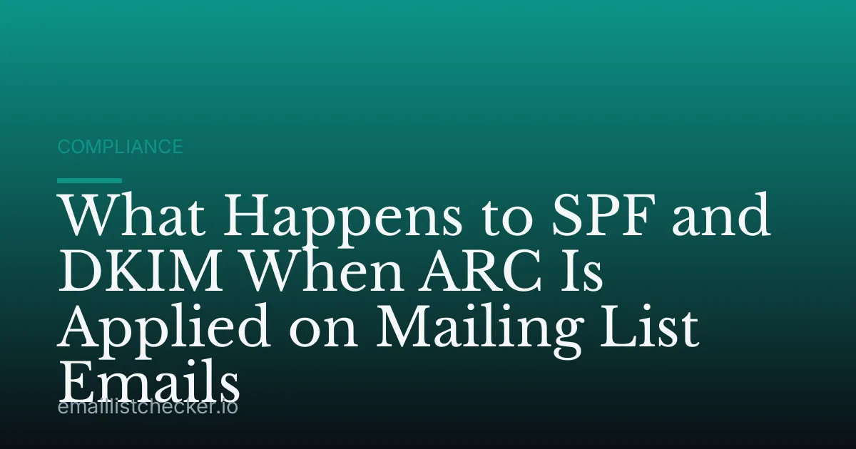 What Happens to SPF and DKIM When ARC Is Applied on Mailing List Emails