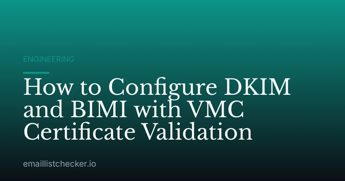 How to Configure DKIM and BIMI with VMC Certificate Validation