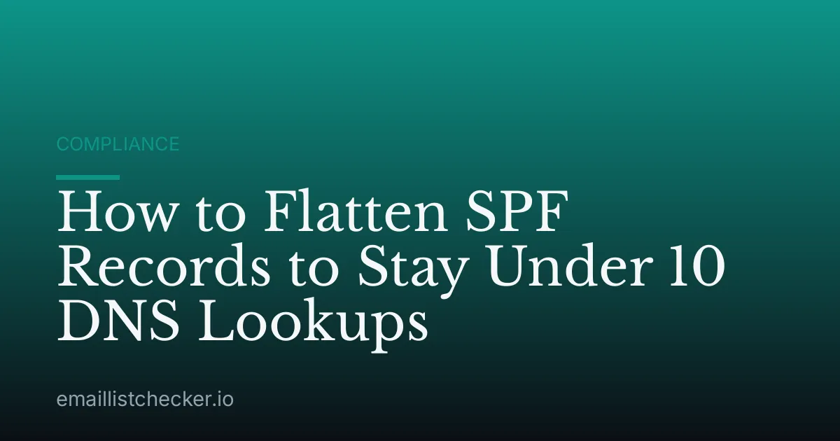 How to Flatten SPF Records to Stay Under 10 DNS Lookups