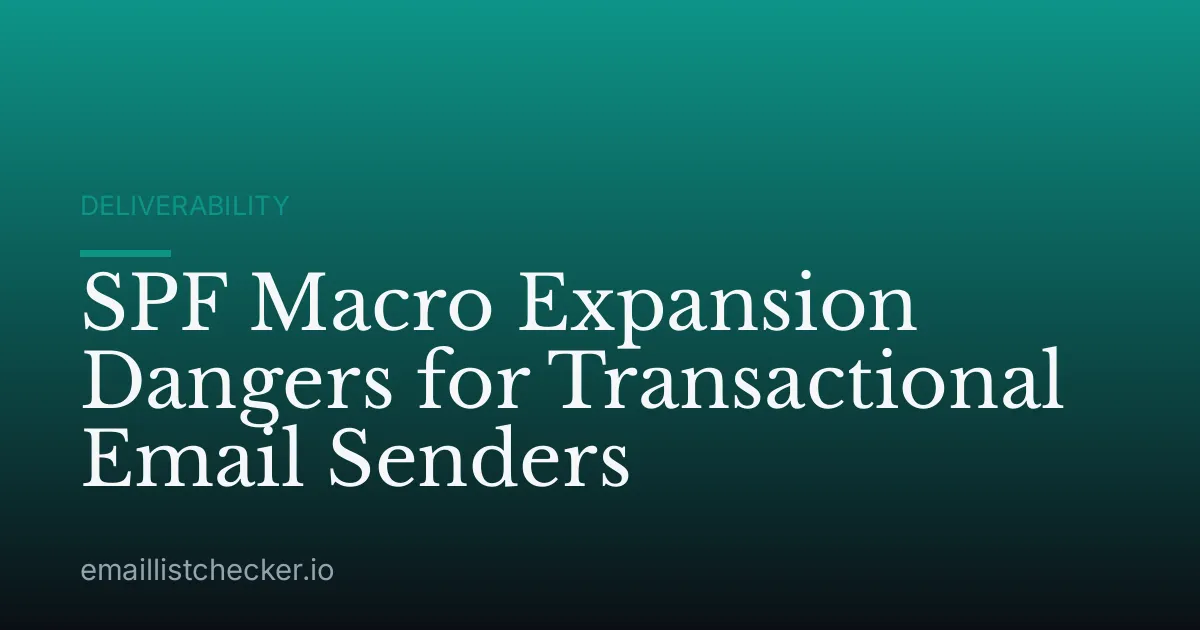 SPF Macro Expansion Dangers for Transactional Email Senders