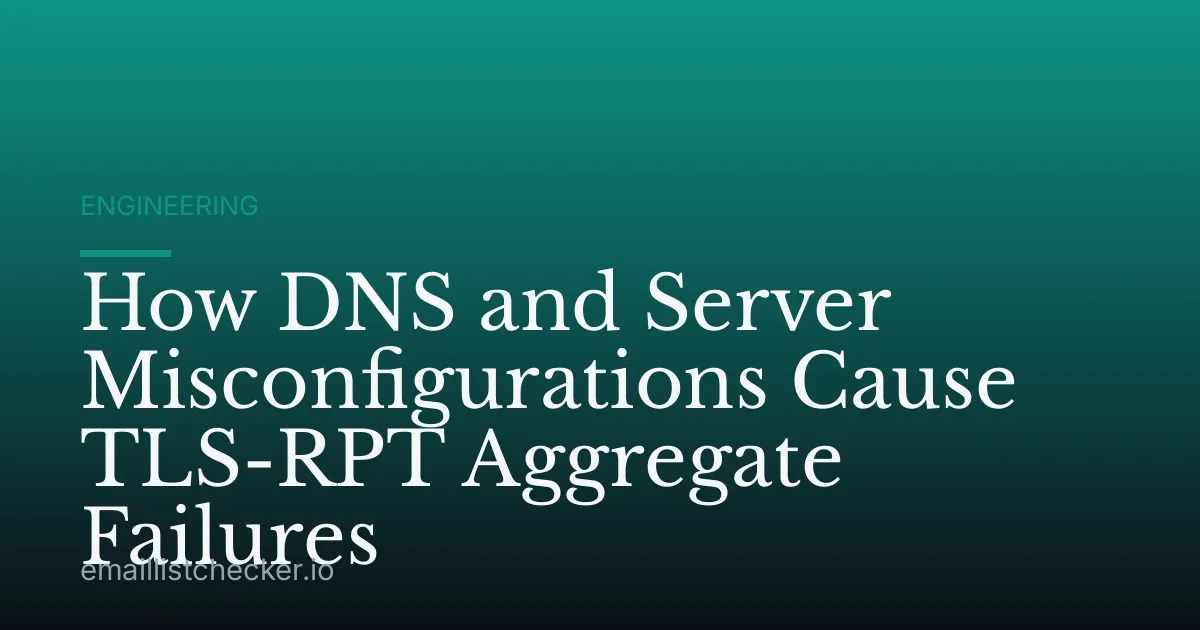 How DNS and Server Misconfigurations Cause TLS-RPT Aggregate Failures
