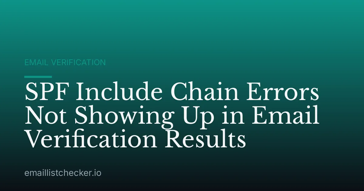 SPF Include Chain Errors Not Showing Up in Email Verification Results
