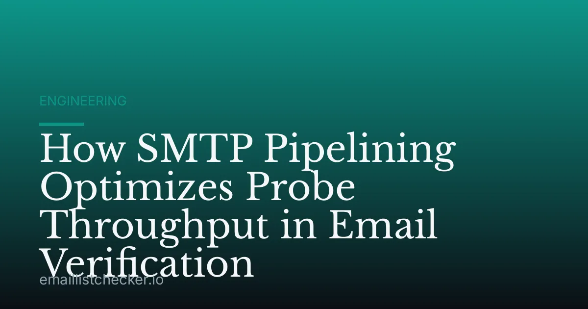 How SMTP Pipelining Optimizes Probe Throughput in Email Verification