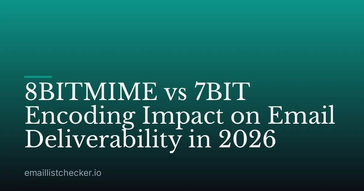 8BITMIME vs 7BIT Encoding Impact on Email Deliverability in 2026