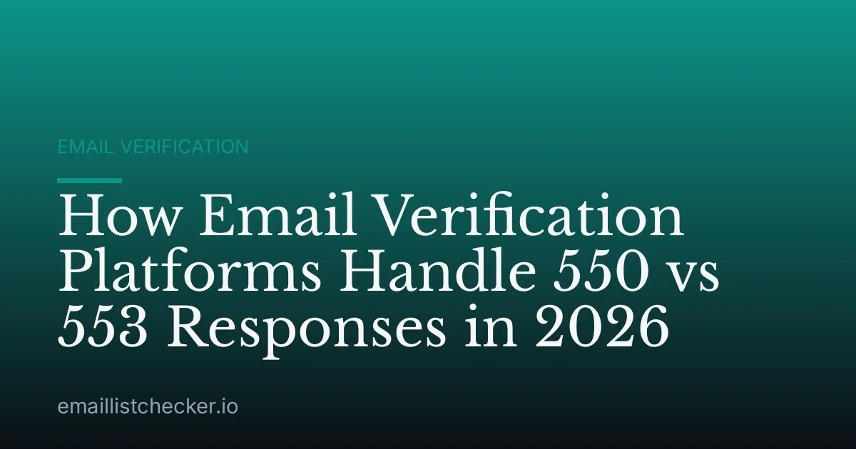 How Email Verification Platforms Handle 550 vs 553 Responses in 2026