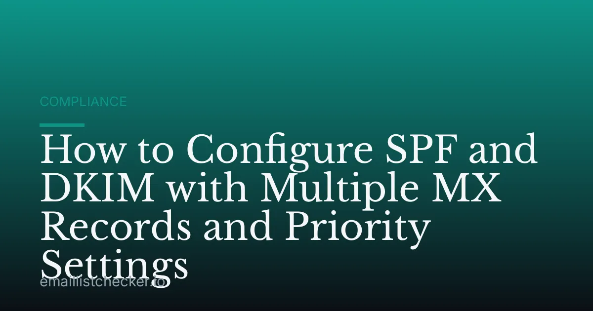 How to Configure SPF and DKIM with Multiple MX Records and Priority Settings