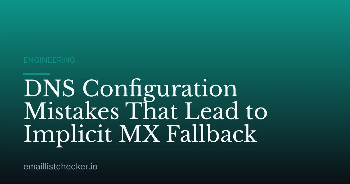 DNS Configuration Mistakes That Lead to Implicit MX Fallback
