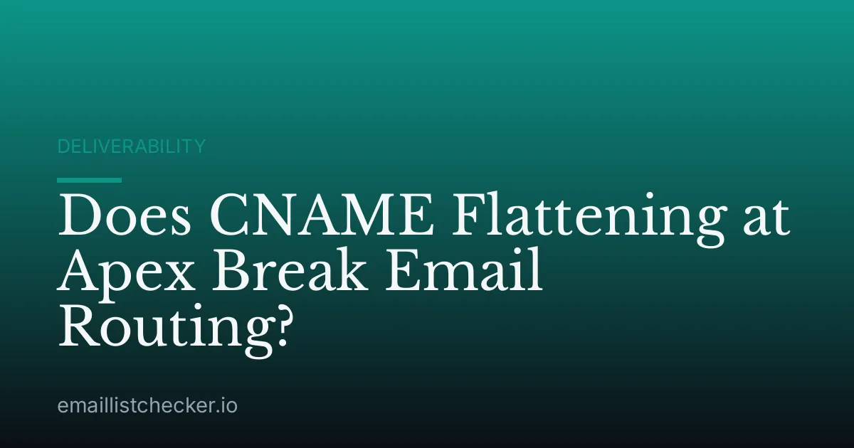 Does CNAME Flattening at Apex Break Email Routing?