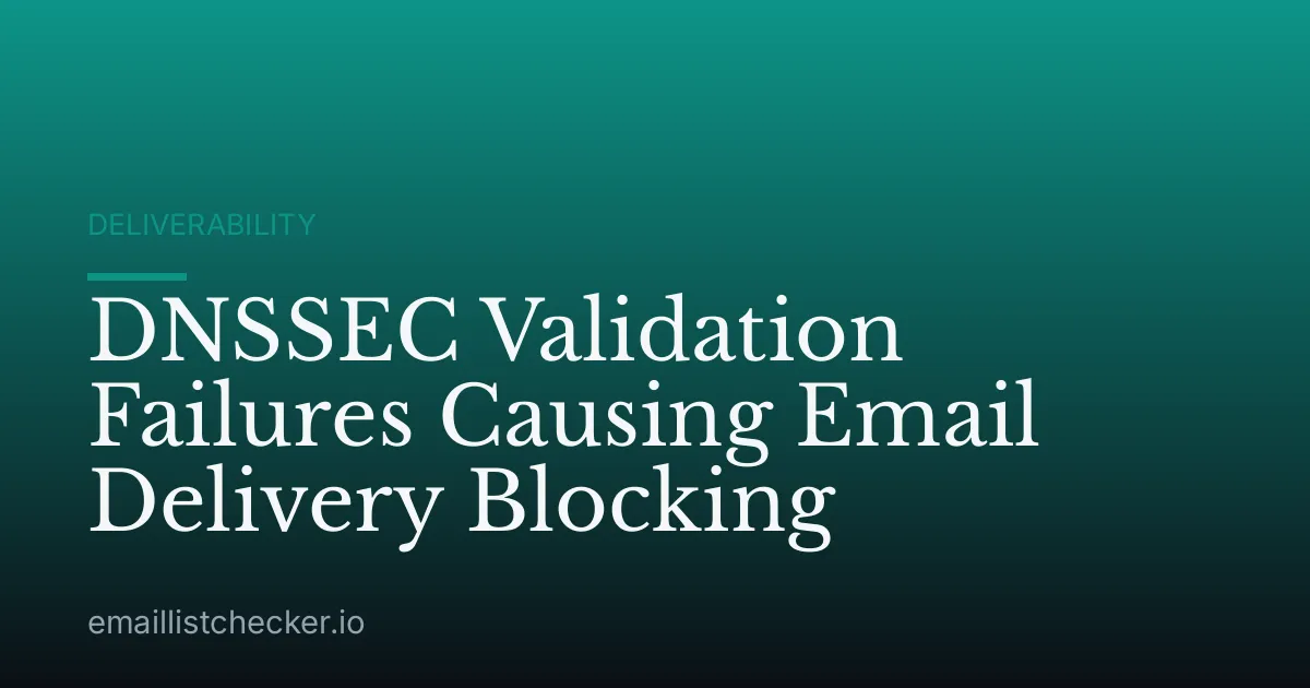 DNSSEC Validation Failures Causing Email Delivery Blocking