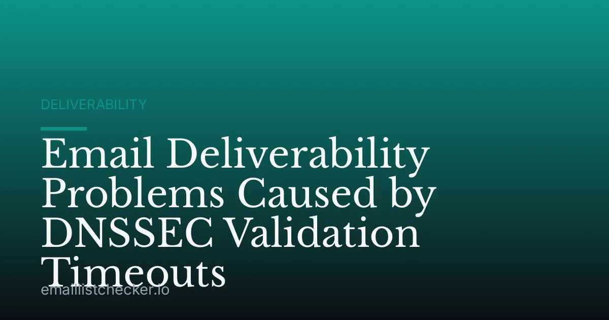 Email Deliverability Problems Caused by DNSSEC Validation Timeouts