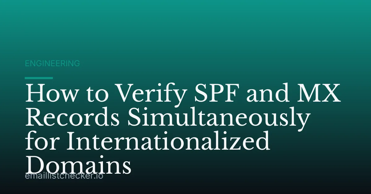 How to Verify SPF and MX Records Simultaneously for Internationalized Domains