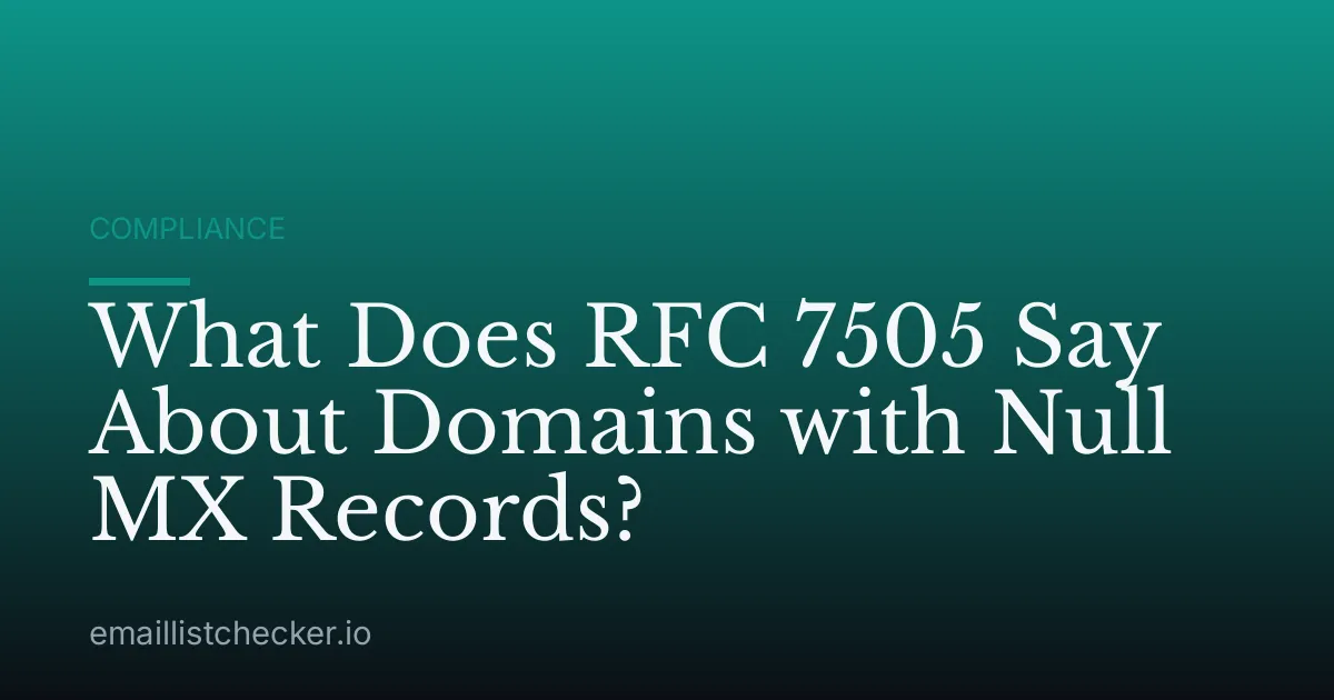 What Does RFC 7505 Say About Domains with Null MX Records?