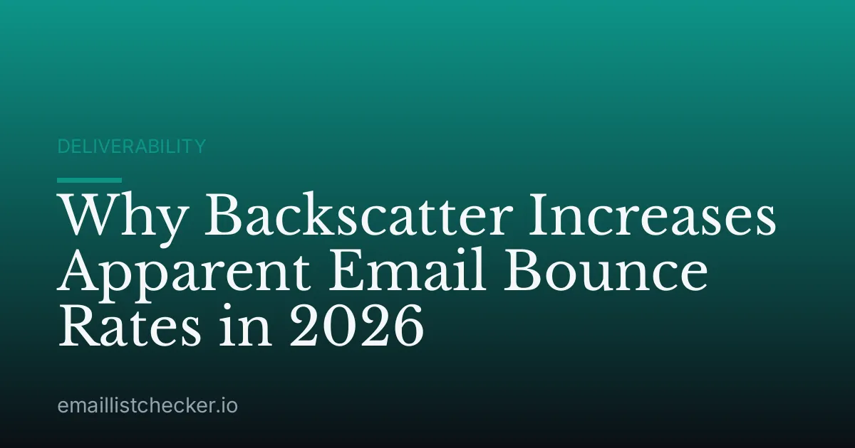 Why Backscatter Increases Apparent Email Bounce Rates in 2026