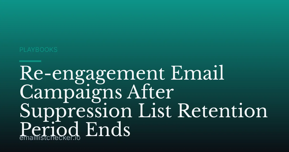 Re-engagement Email Campaigns After Suppression List Retention Period Ends