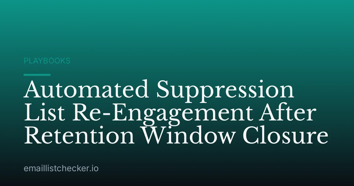 Automated Suppression List Re-Engagement After Retention Window Closure