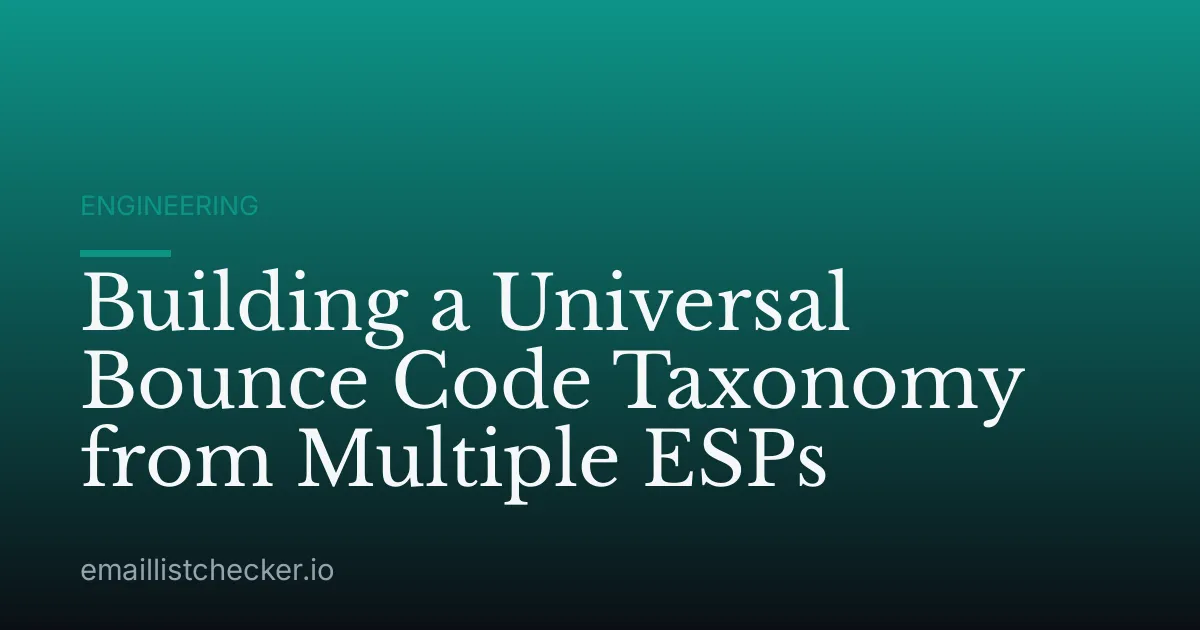 Building a Universal Bounce Code Taxonomy from Multiple ESPs