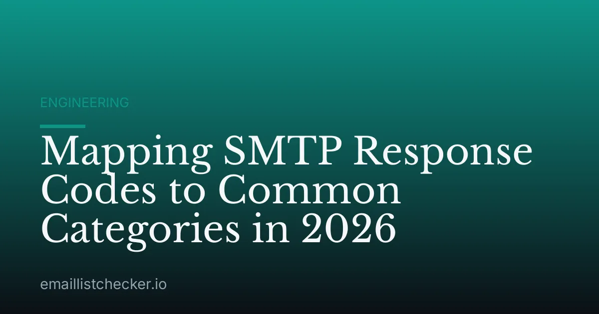 Mapping SMTP Response Codes to Common Categories in 2026