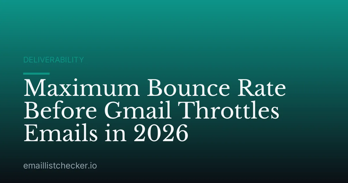 Maximum Bounce Rate Before Gmail Throttles Emails in 2026