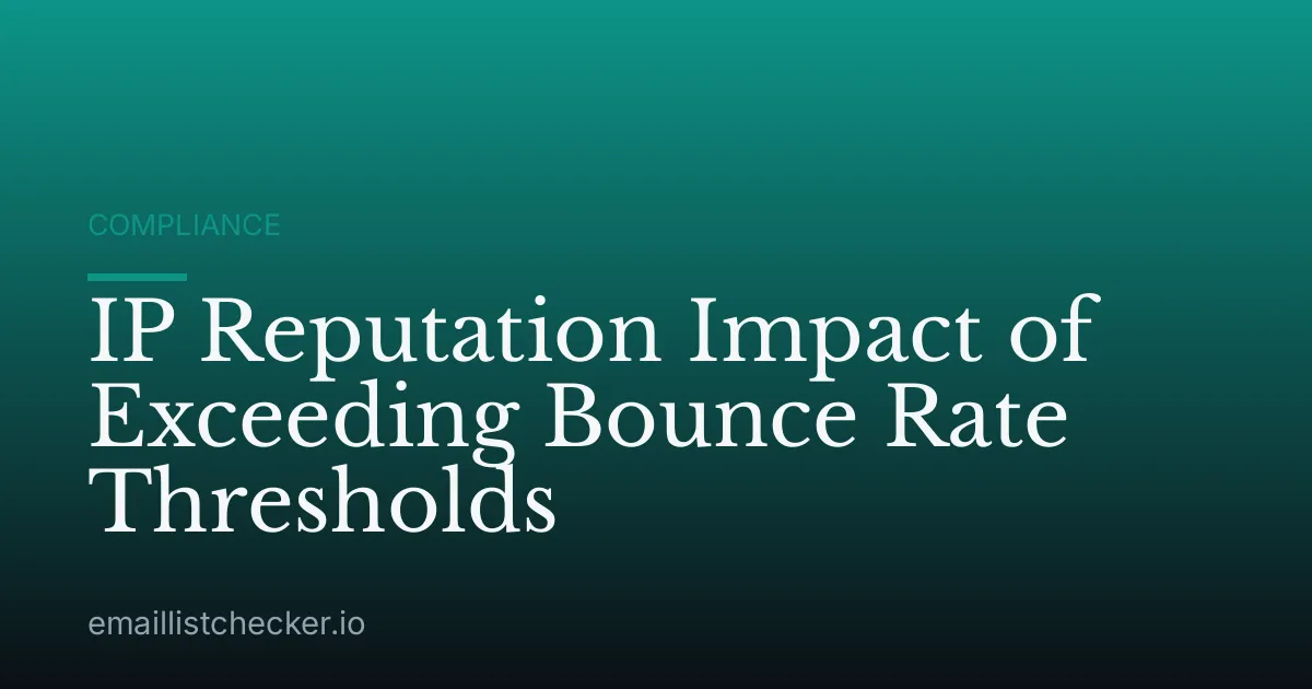IP Reputation Impact of Exceeding Bounce Rate Thresholds