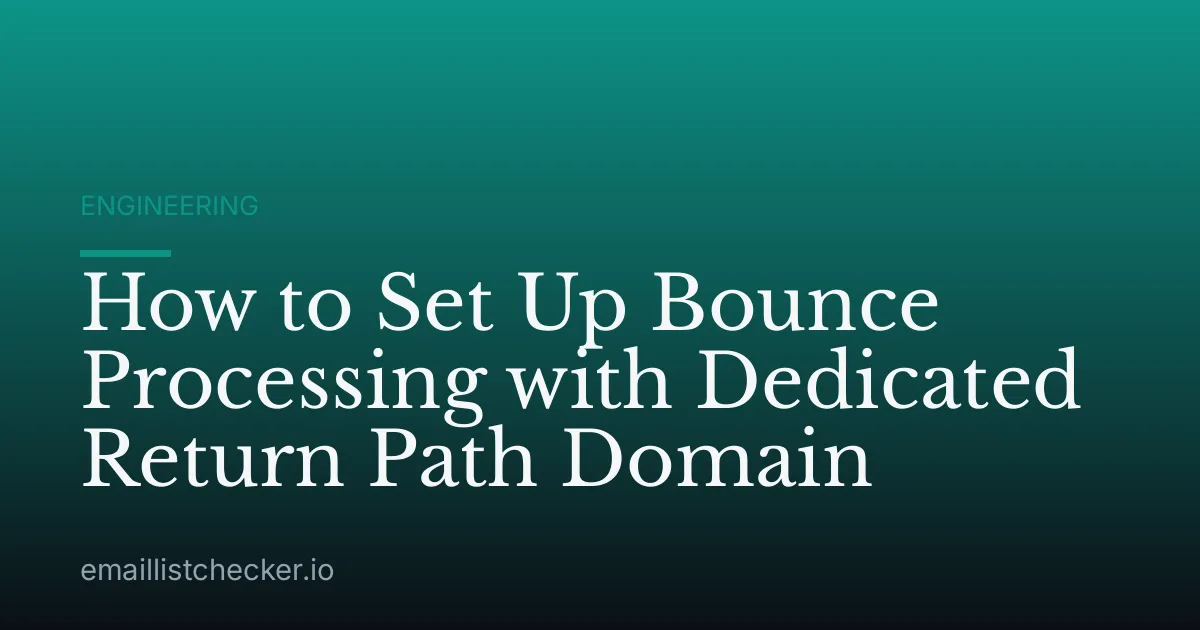 How to Set Up Bounce Processing with Dedicated Return Path Domain
