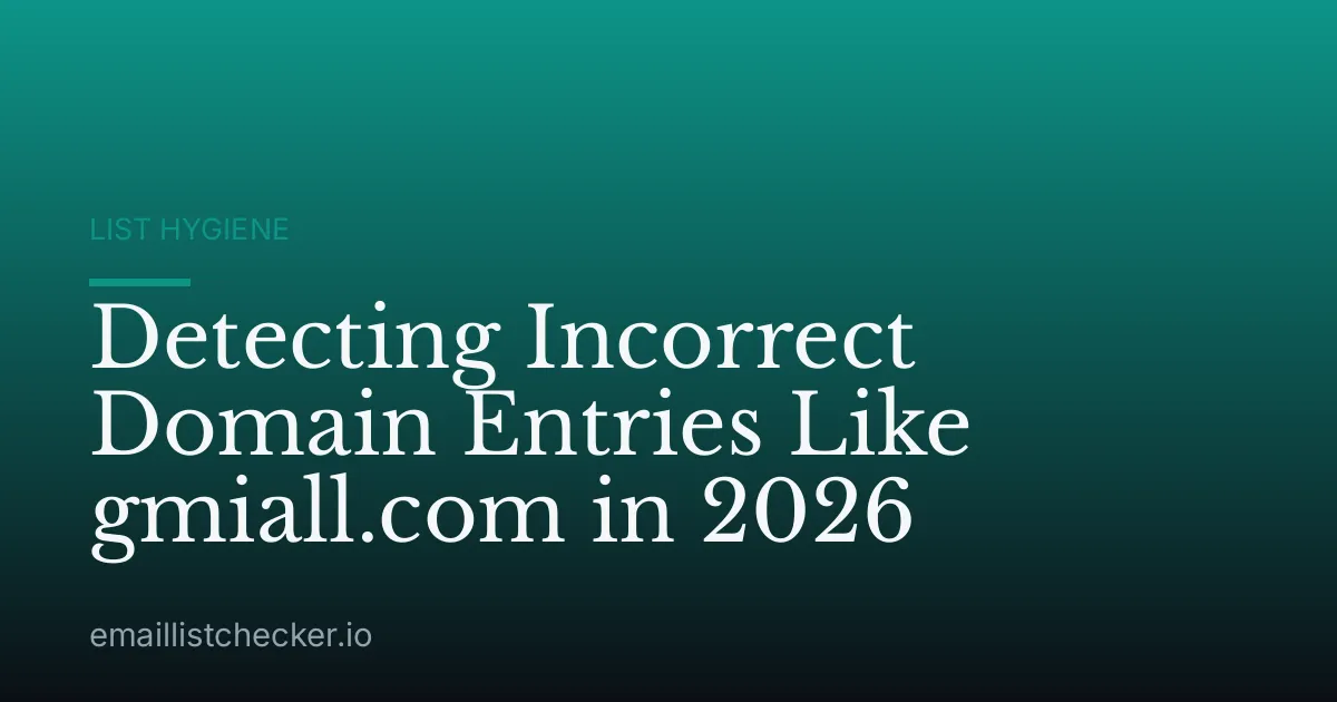 Detecting Incorrect Domain Entries Like gmiall.com in 2026