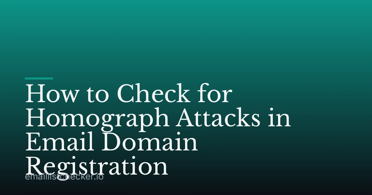 How to Check for Homograph Attacks in Email Domain Registration
