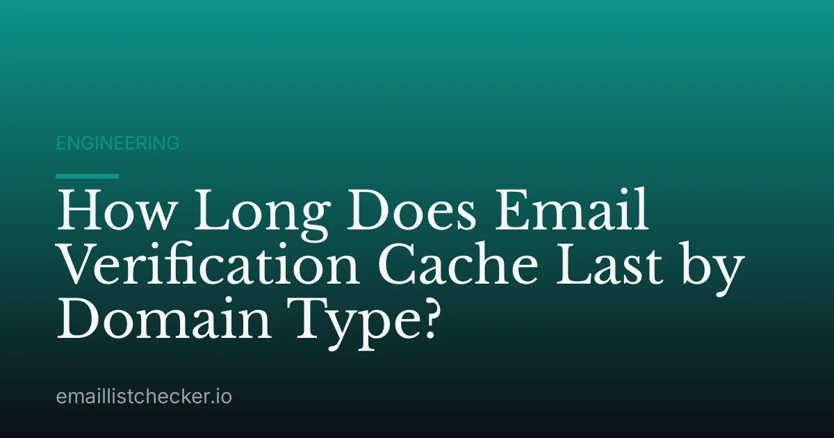 How Long Does Email Verification Cache Last by Domain Type?