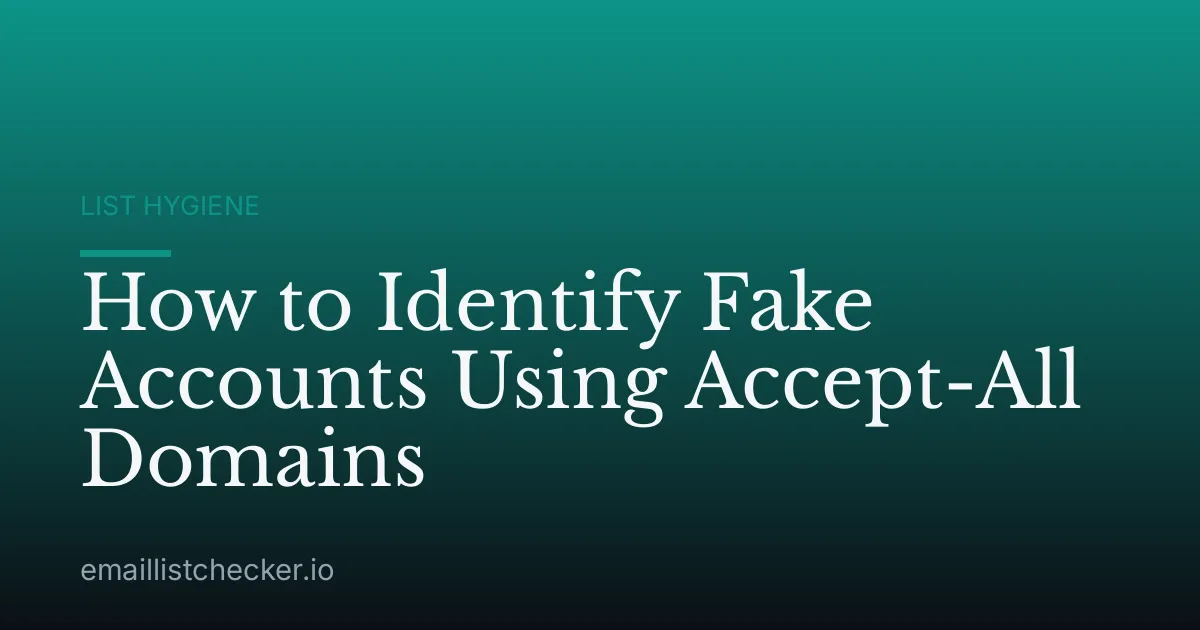 How to Identify Fake Accounts Using Accept-All Domains