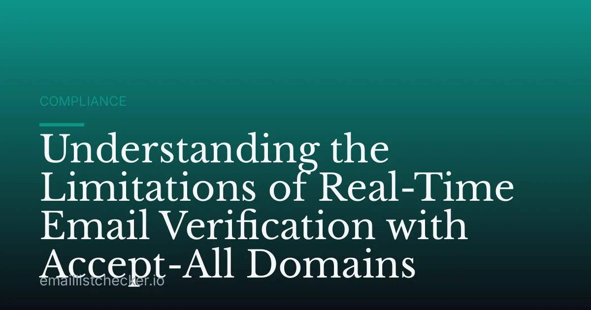 Understanding the Limitations of Real-Time Email Verification with Accept-All Domains