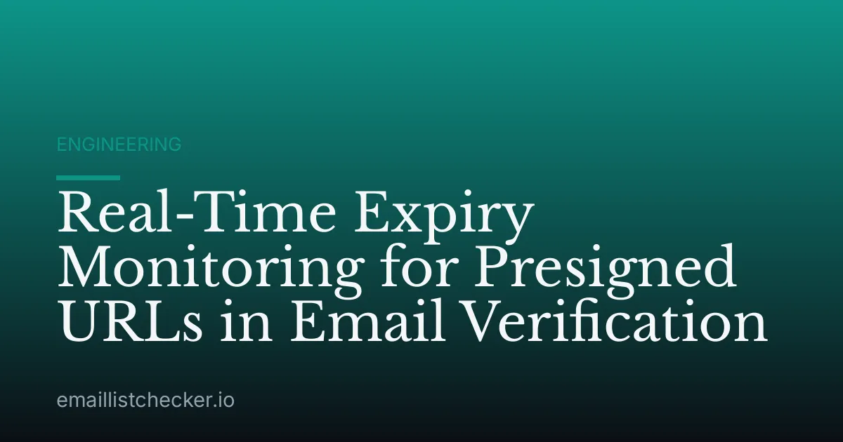 Real-Time Expiry Monitoring for Presigned URLs in Email Verification