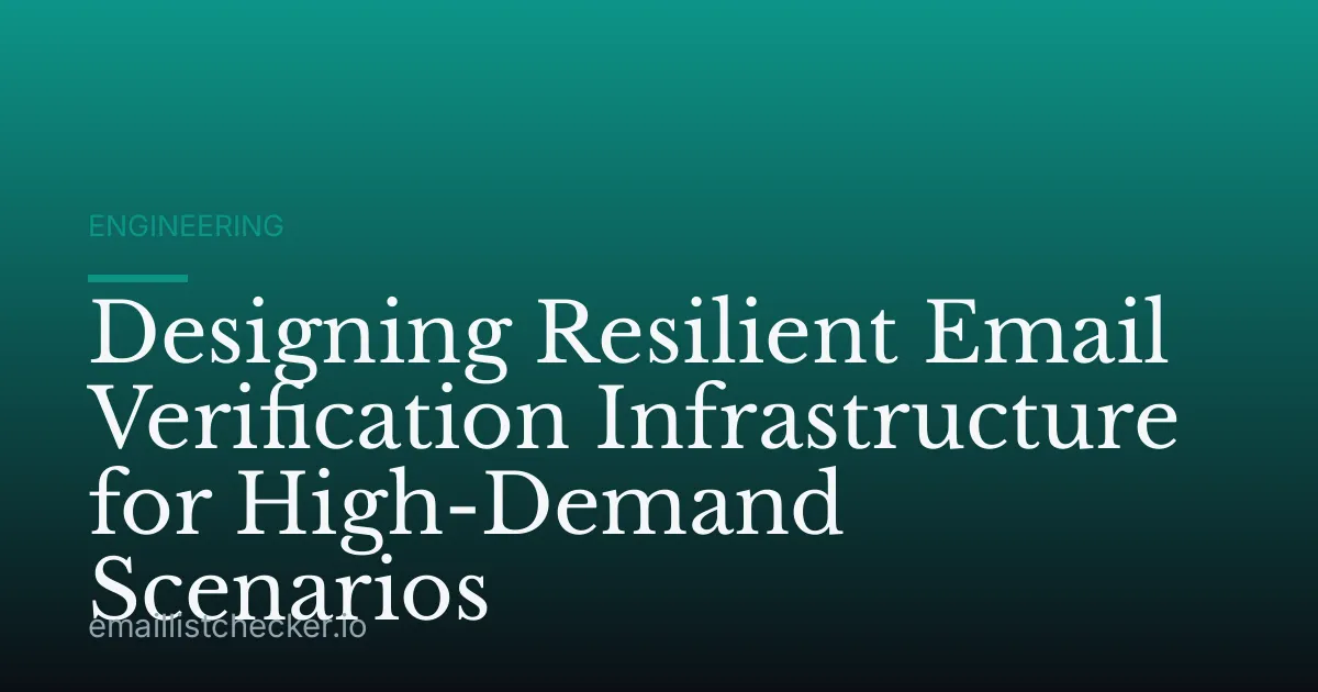 Designing Resilient Email Verification Infrastructure for High-Demand Scenarios