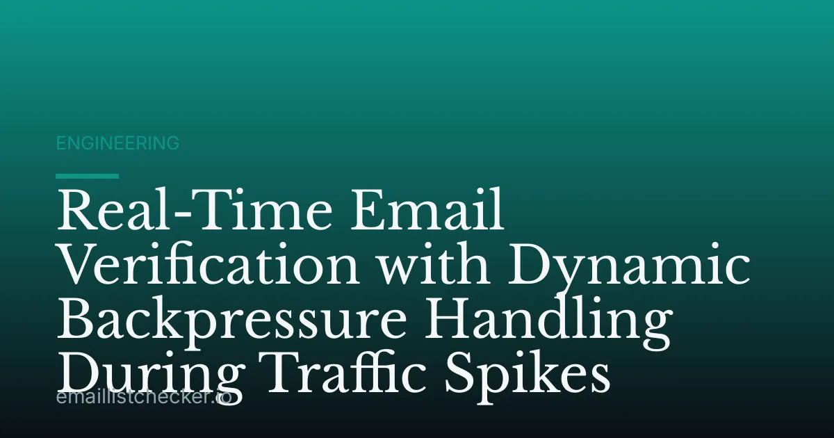 Real-Time Email Verification with Dynamic Backpressure Handling During Traffic Spikes