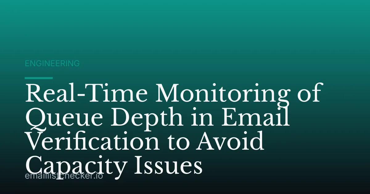 Real-Time Monitoring of Queue Depth in Email Verification to Avoid Capacity Issues