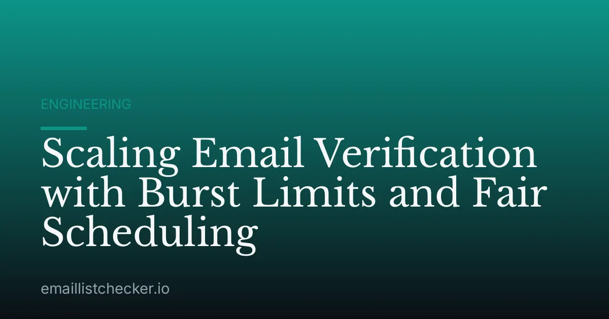 Scaling Email Verification with Burst Limits and Fair Scheduling