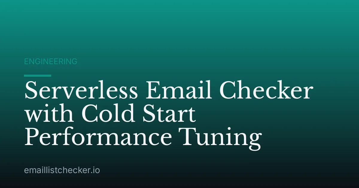 Serverless Email Checker with Cold Start Performance Tuning