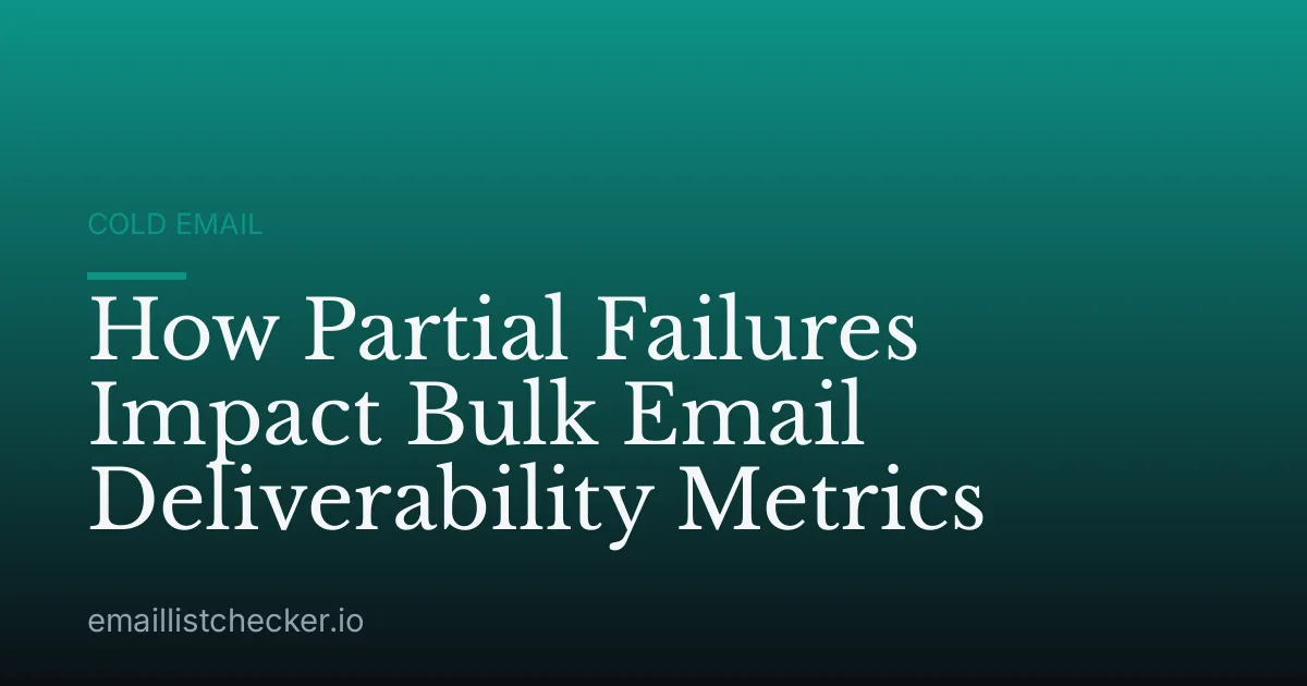 How Partial Failures Impact Bulk Email Deliverability Metrics